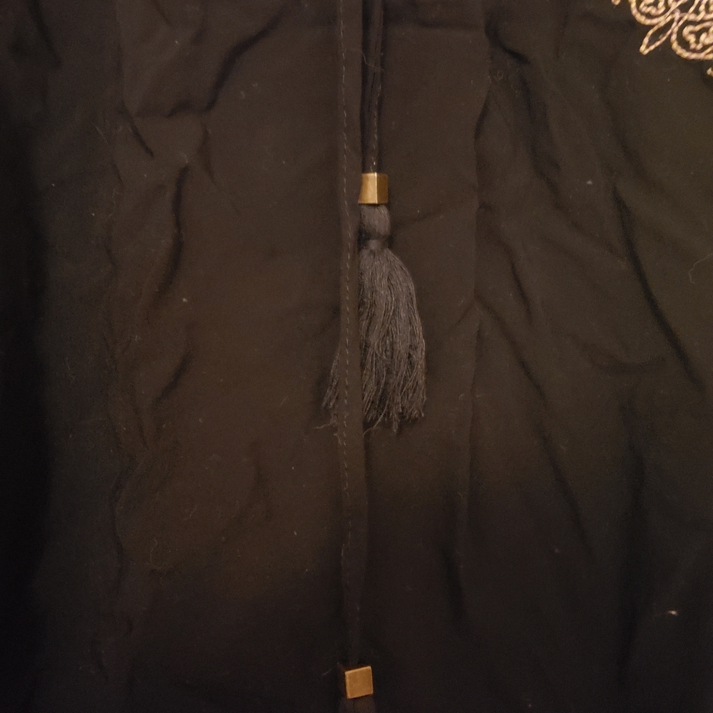 Black Boho Top